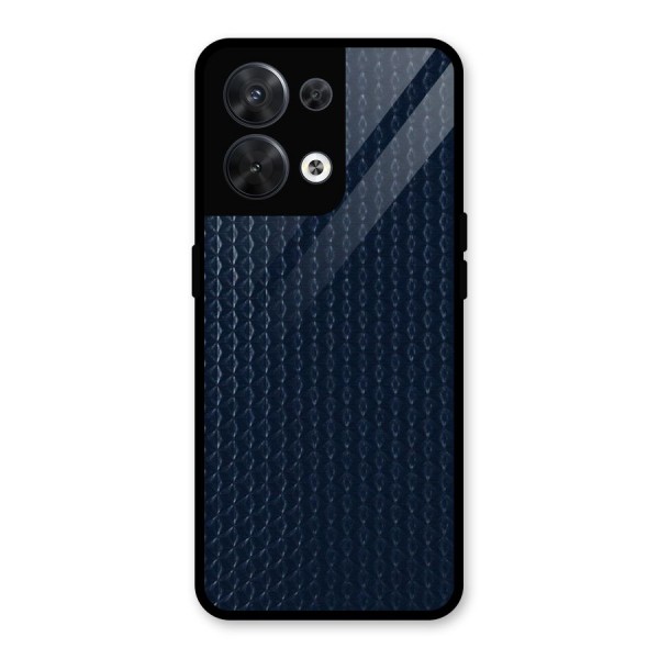 Blue Pattern Glass Back Case for Oppo Reno8 5G